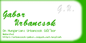 gabor urbancsok business card
